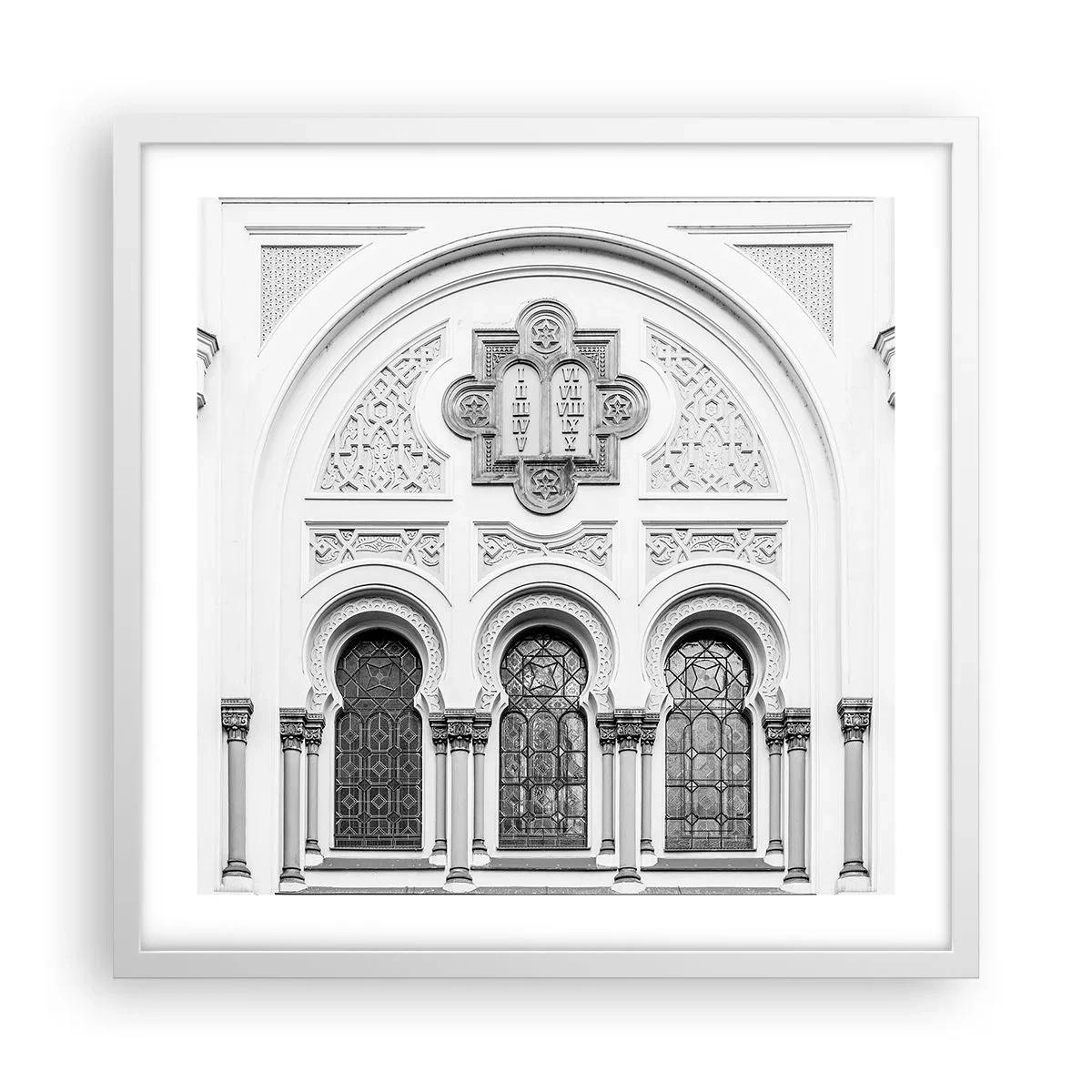 Poster in een witte lijst - Op de grens van culturen - 50x50 cm