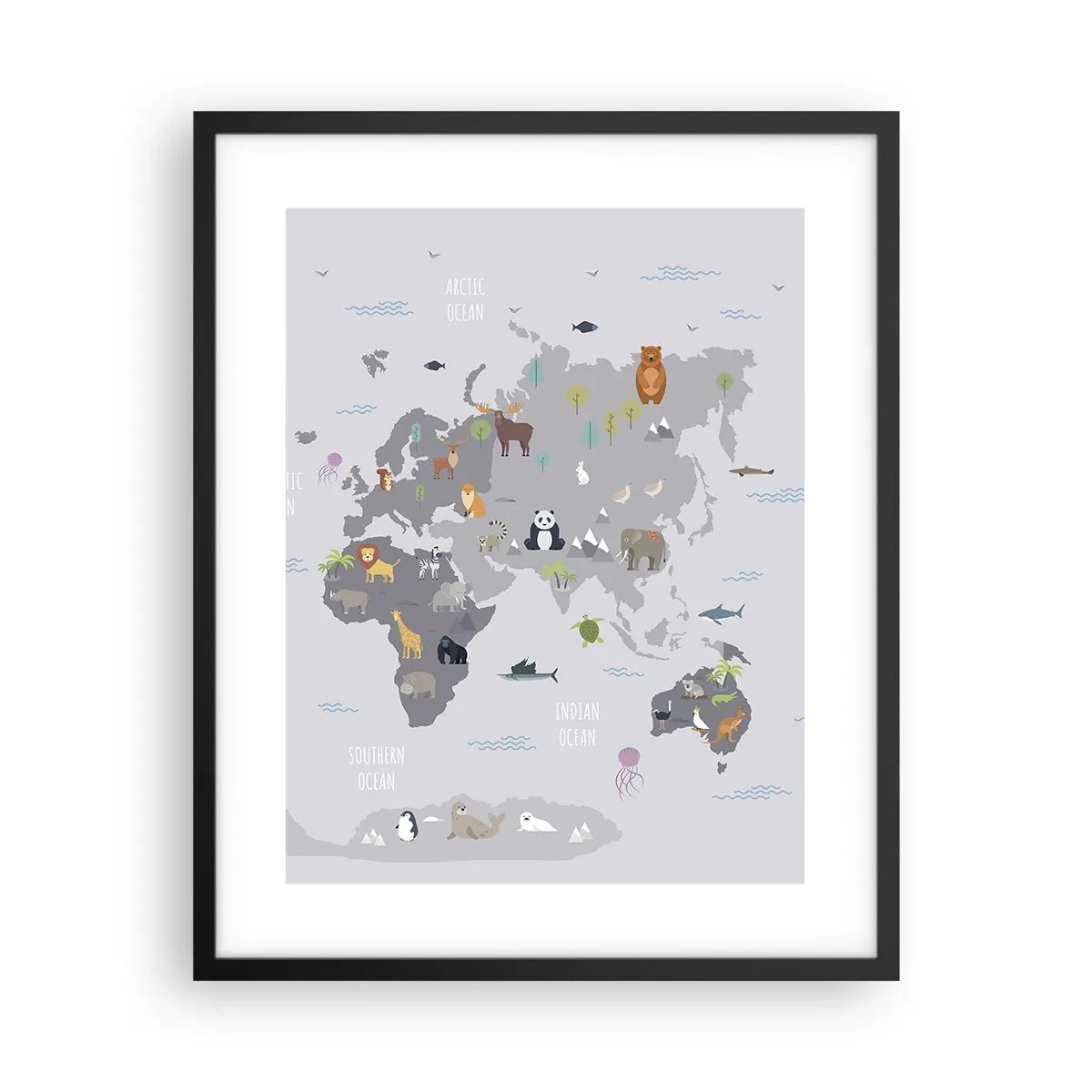 Poster in een zwarte lijst - Vertel me waar je vandaan komt ... - 40x50 cm