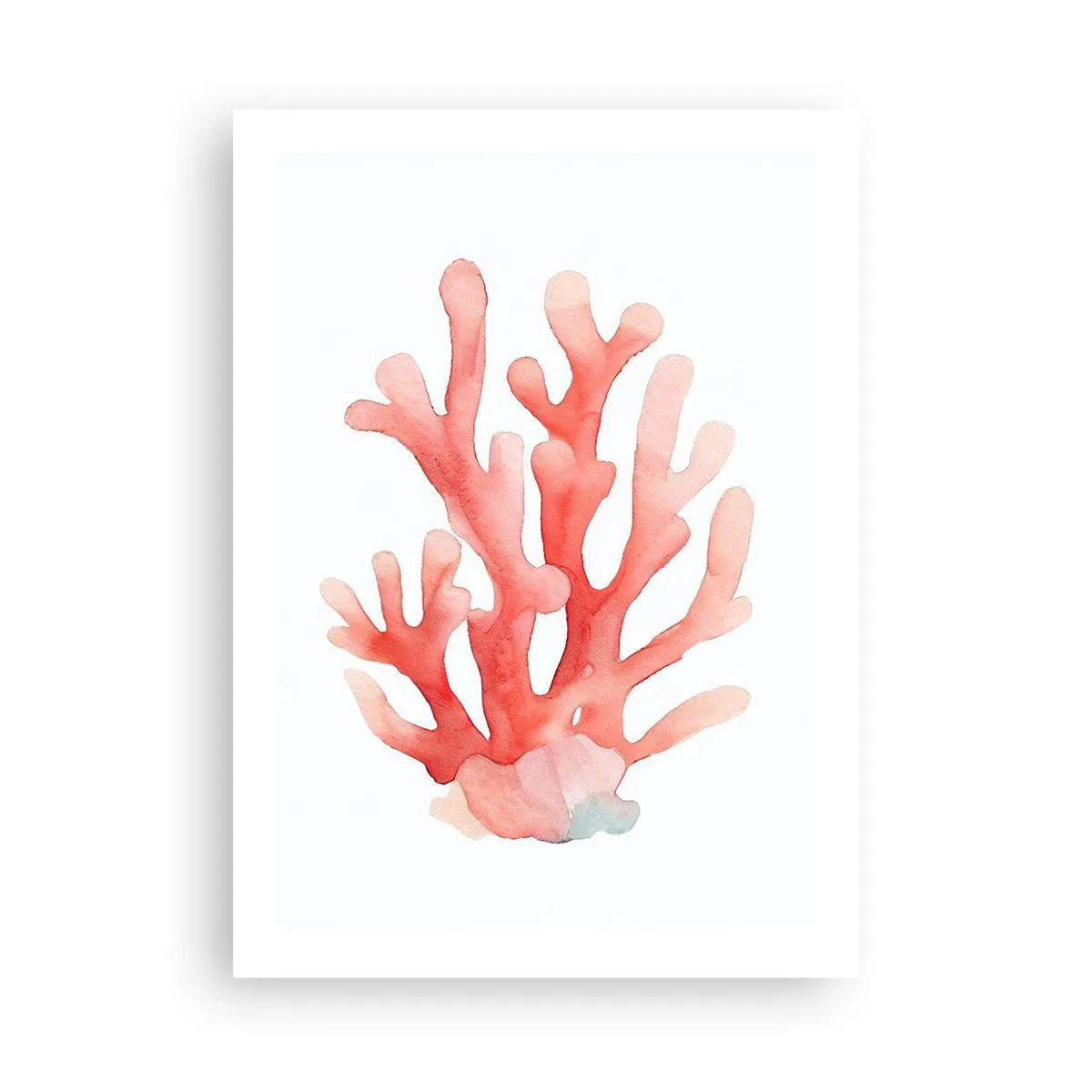 Poster - Koraalkleurig koraal - 50x70 cm