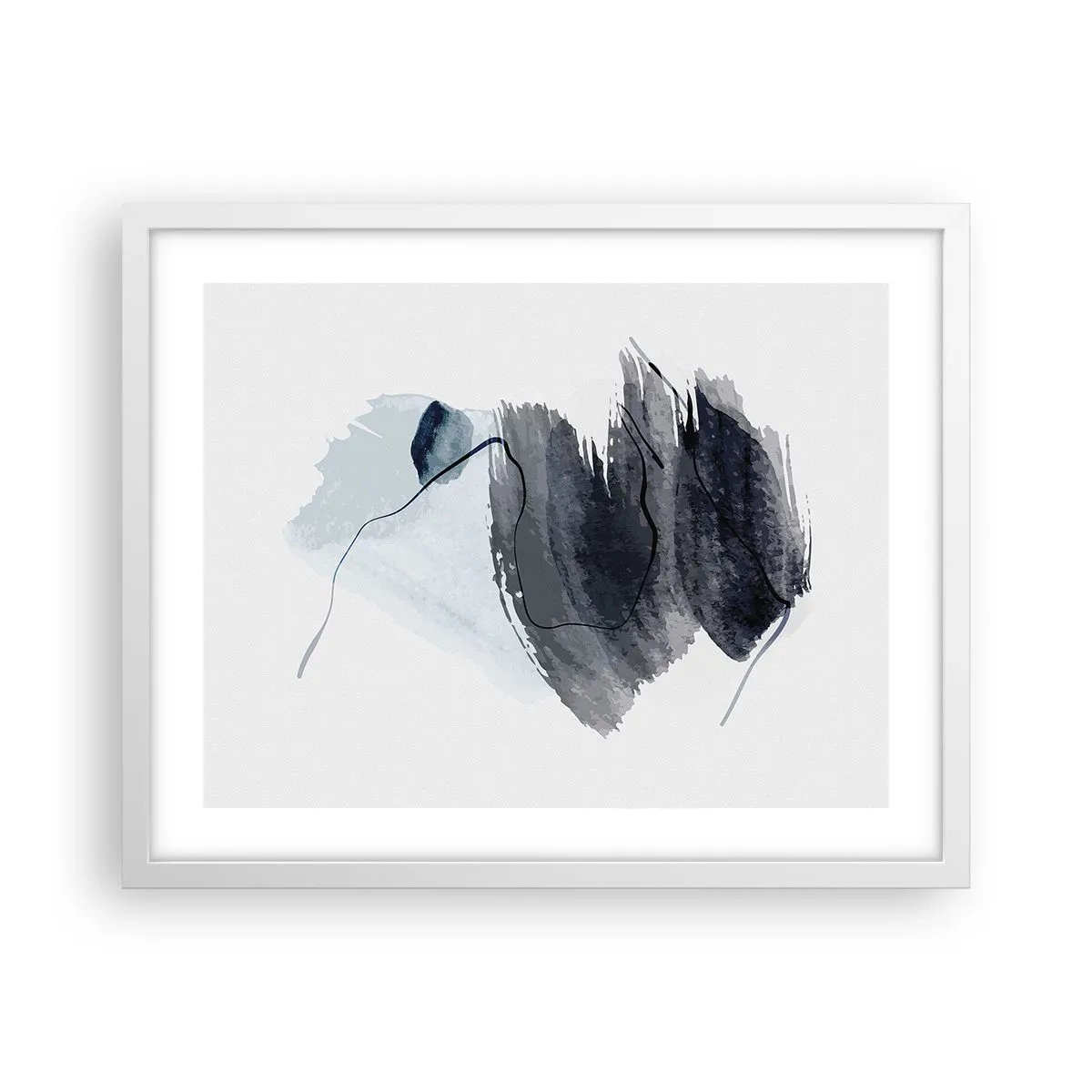 Poster in een witte lijst - Intensiteit en beweging - 50x40 cm