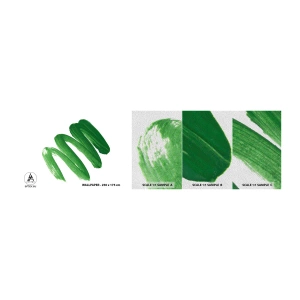 Fotobehang Monster Premium Sand - Groene grap - Verf, Minimalisme, Abstractie - 100x30 cm