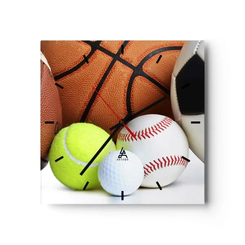 Wandklok - Klok - Voetbal verbindt ons! - 30x30 cm