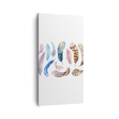 Schilderen op canvas - Licht, bont en veelkleurig - 55x100 cm