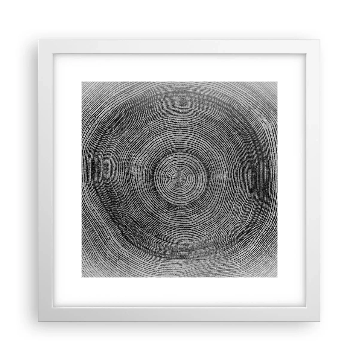 Poster in een witte lijst - Teken van de tijden - 30x30 cm