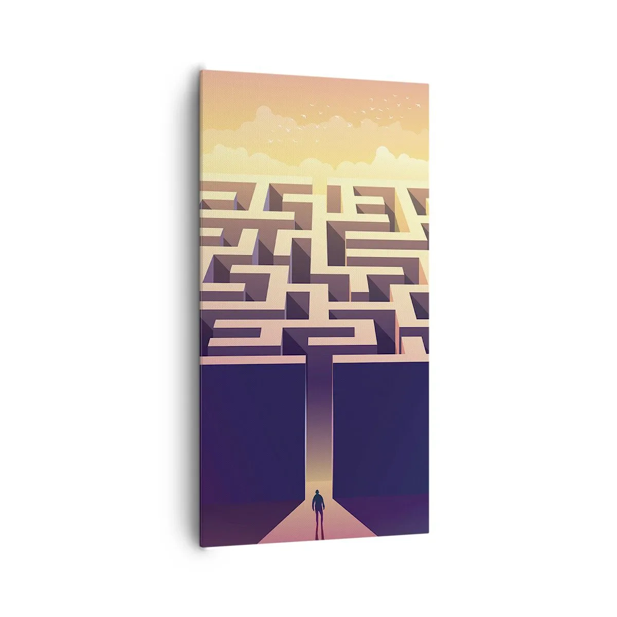 Schilderen op canvas - Beslissingstijd - 65x120 cm