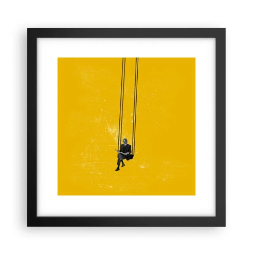 Poster in een zwarte lijst - Dag als iedere dag - 30x30 cm