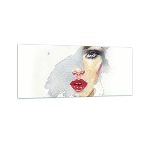 Schilderen op glas - Weerspiegeld in een druppel water - 100x40 cm