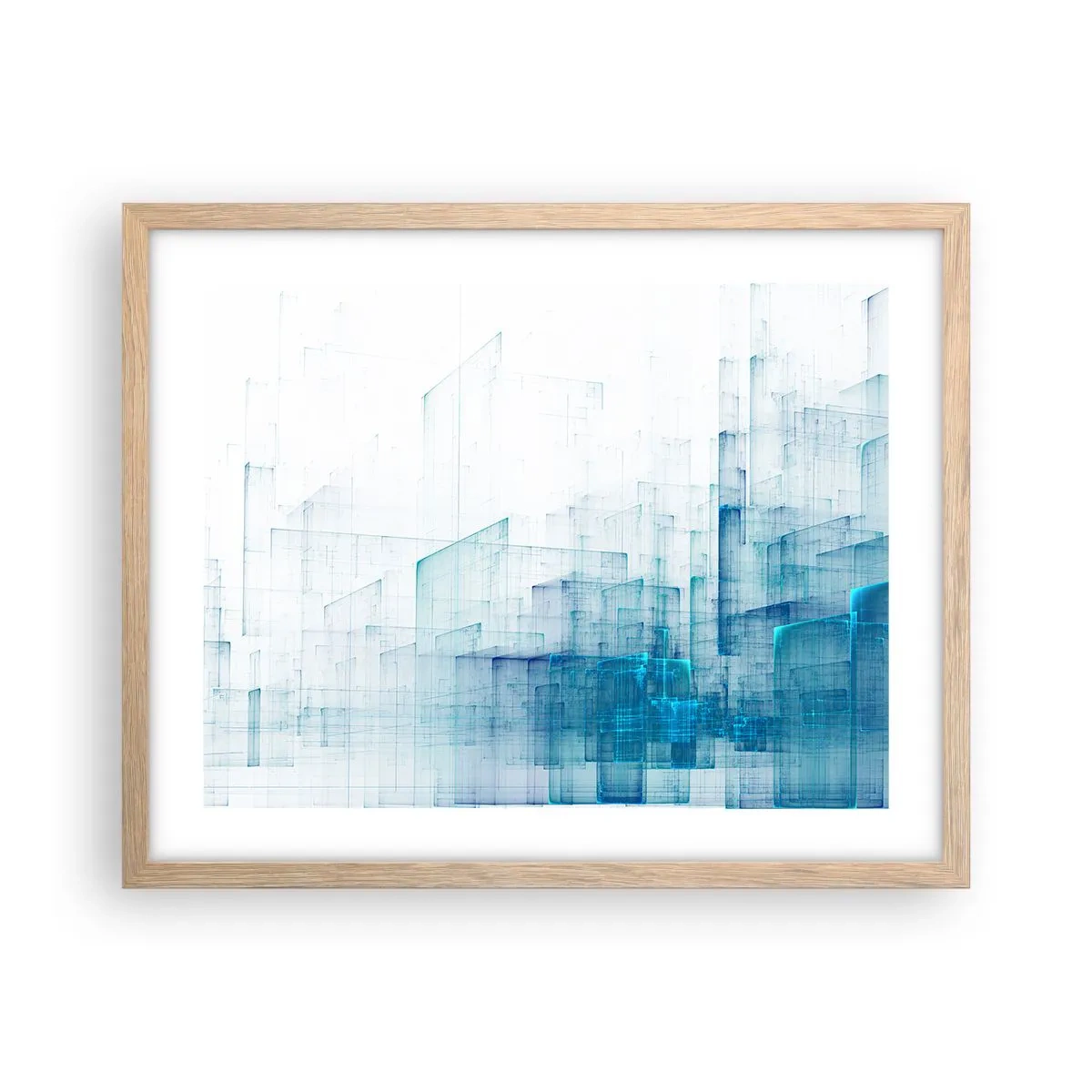 Een poster in een licht eiken lijst - Hoe ruimte geworden is - 50x40 cm