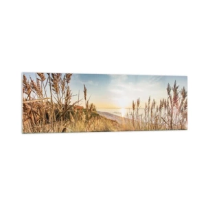 Schilderen op glas - Noord strand - 160x50 cm