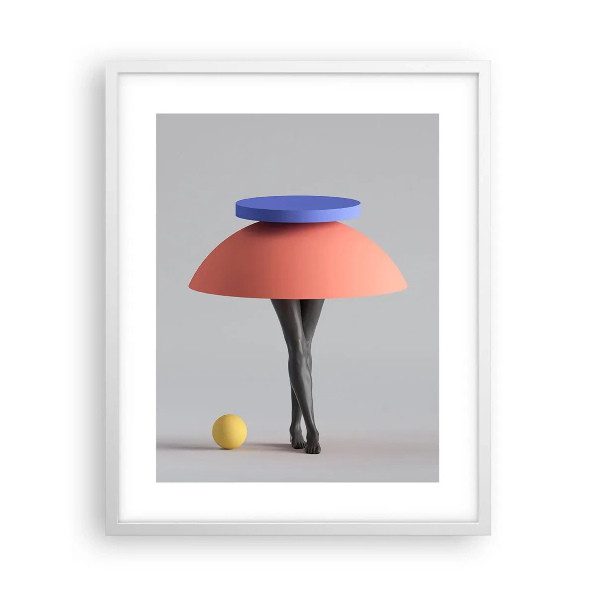 Poster in een witte lijst - Surrealistische compositie - 40x50 cm