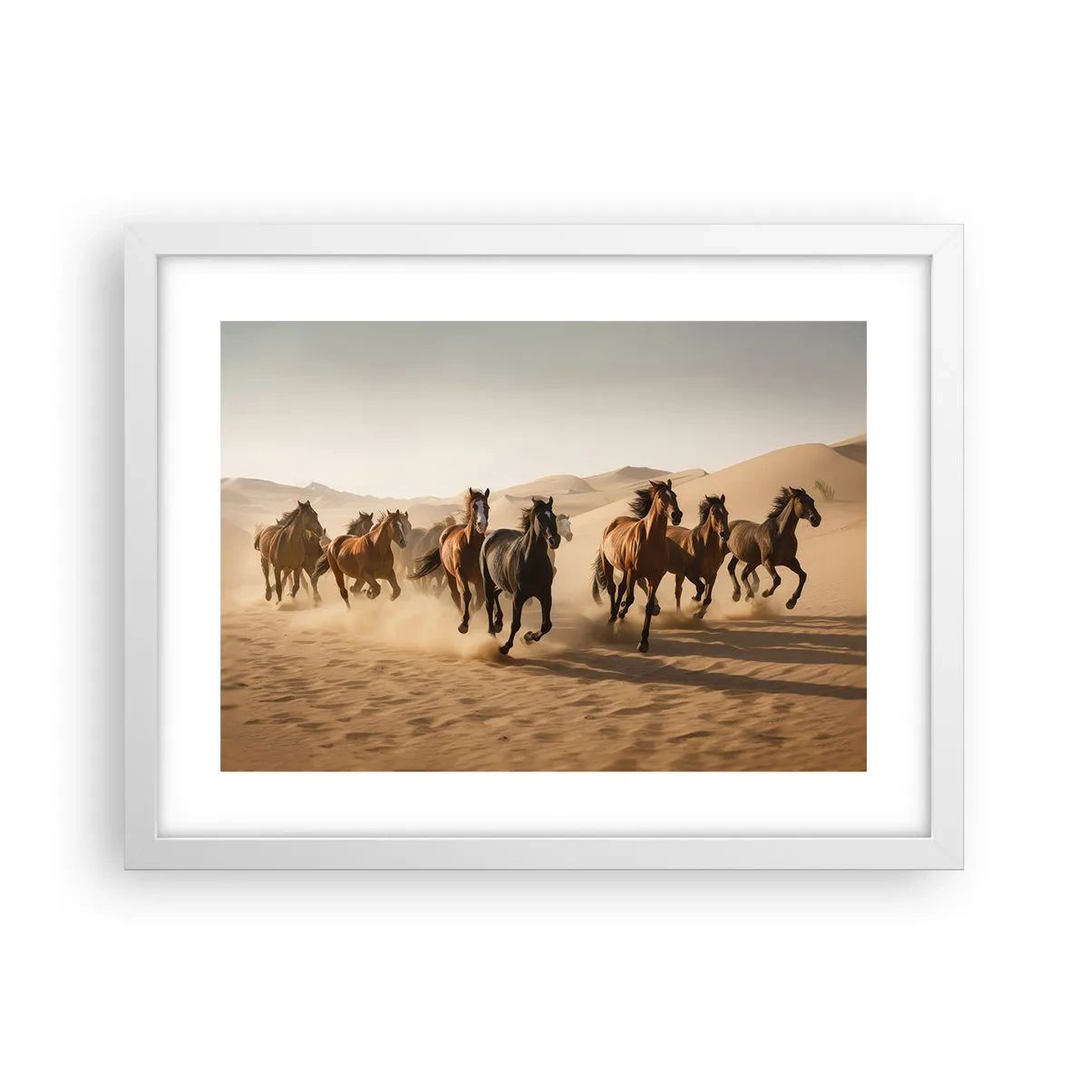 Poster in een witte lijst - Vrij als de wind - 40x30 cm