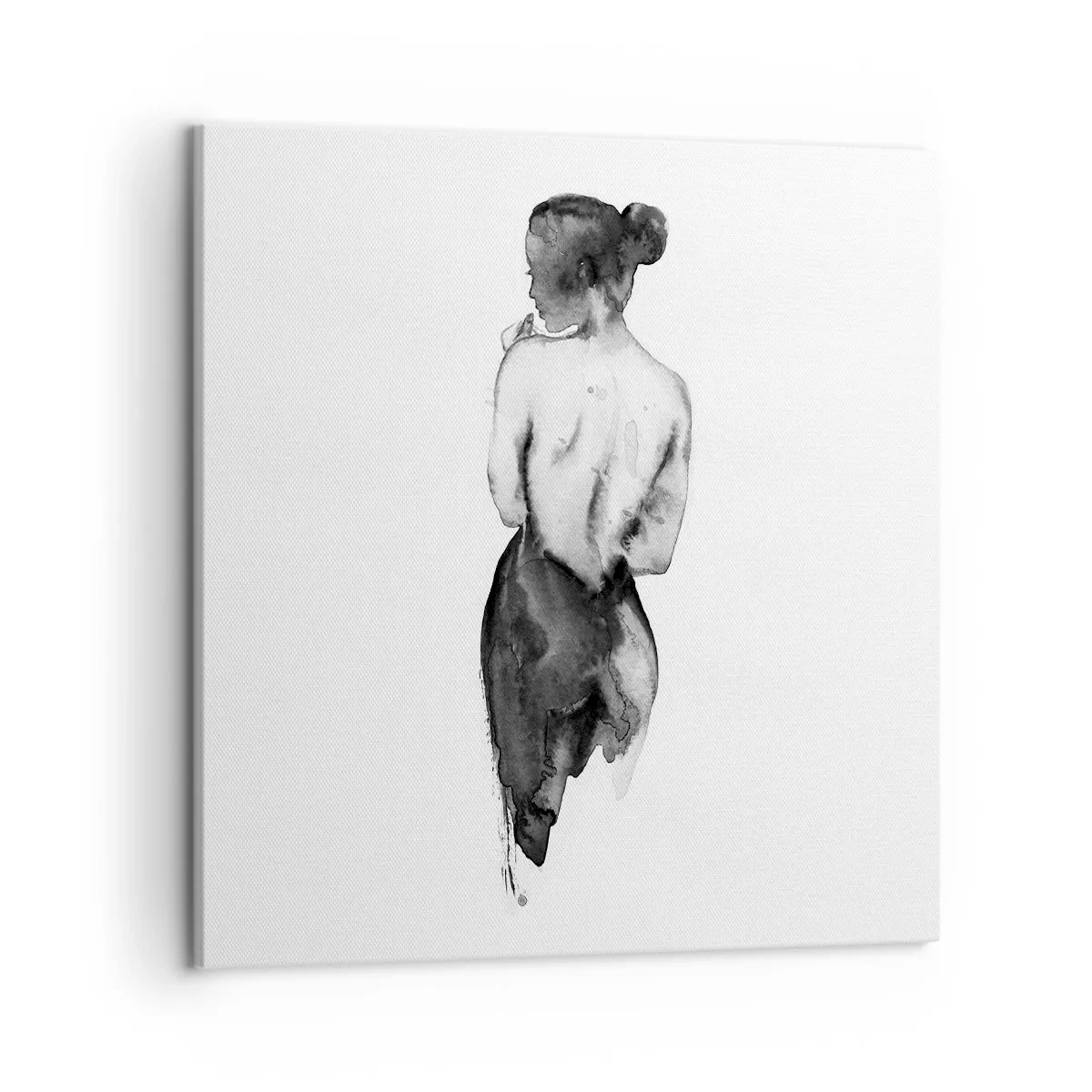 Schilderen op canvas - Bij haar verdwijnt de wereld - 50x50 cm