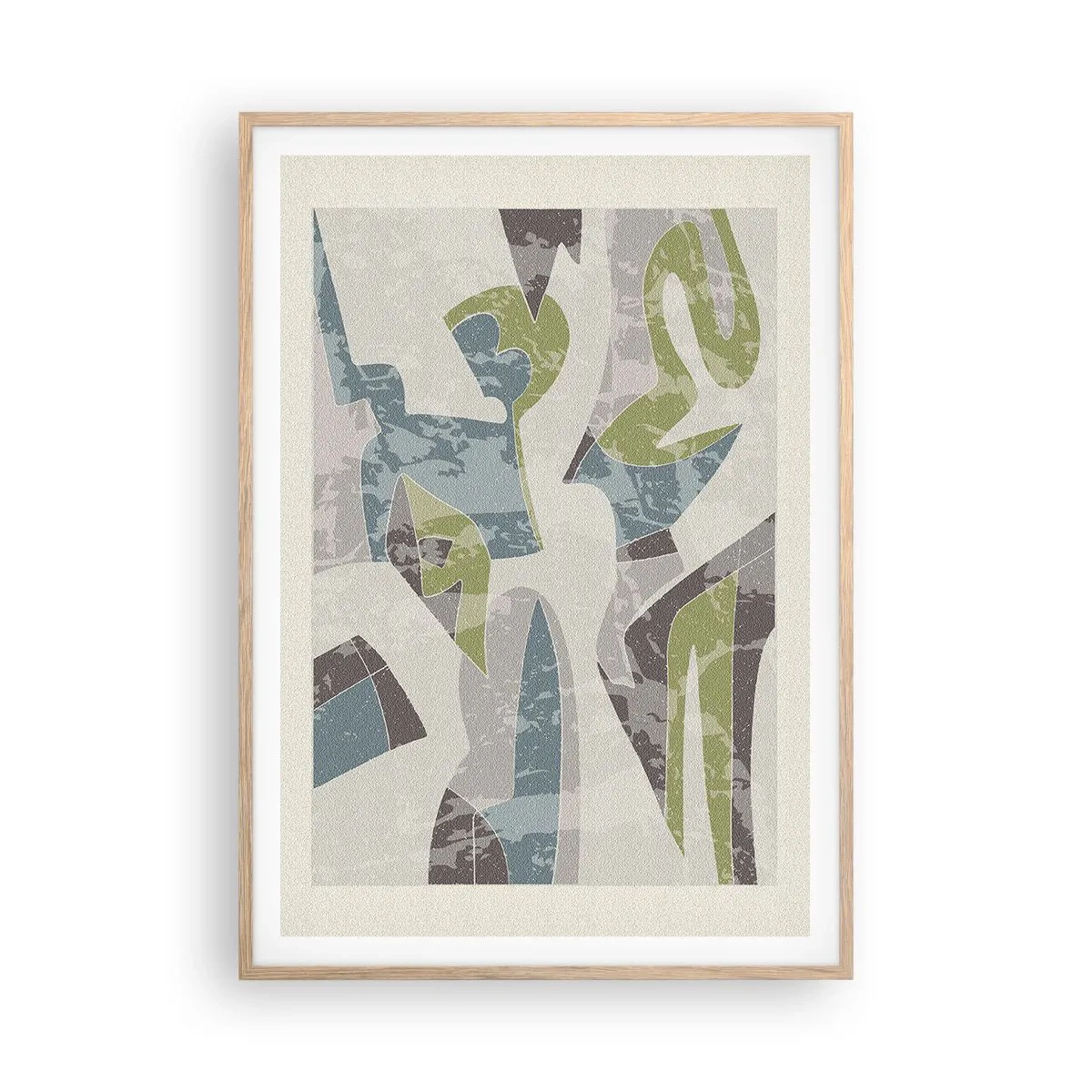 Een poster in een licht eiken lijst - Compositie achter het glas - 70x100 cm