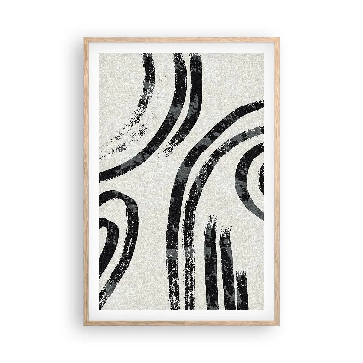 Een poster in een licht eiken lijst - Half gestopt - 61x91 cm