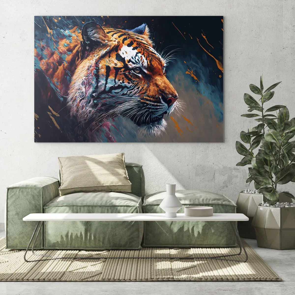 Schilderen op glas - Wilde schoonheid - 70x50 cm