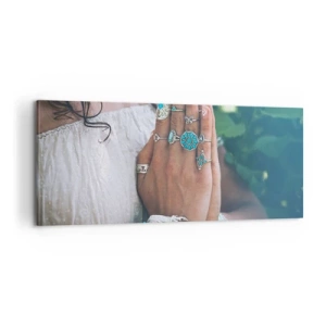 Schilderen op canvas - Welkom in het centrum van het zijn - 100x40 cm