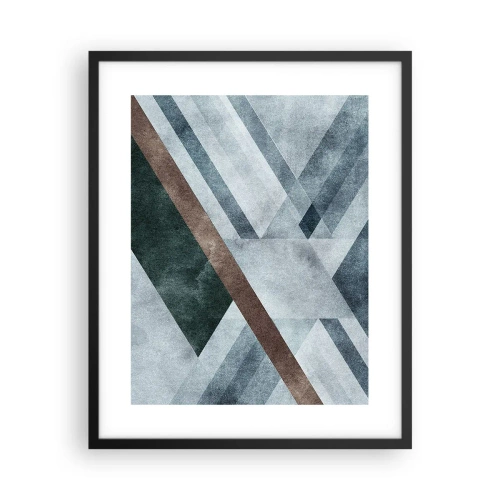 Poster in een zwarte lijst - Verfijnde elegantie van geometrie - 40x50 cm