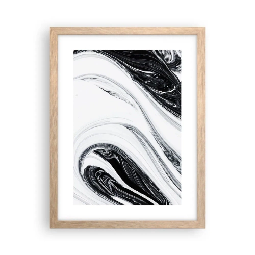 Een poster in een licht eiken lijst - Een combinatie van tegenstellingen - 30x40 cm