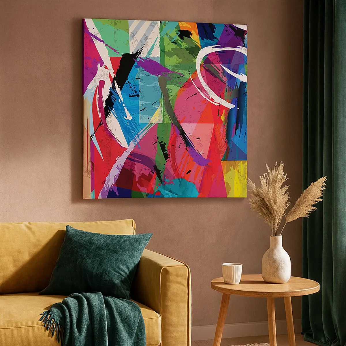 Schilderen op canvas - Snel, levendig en opzwepend - 30x30 cm