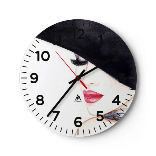 Wandklok - Klok - Elegantie en sensualiteit - 30x30 cm