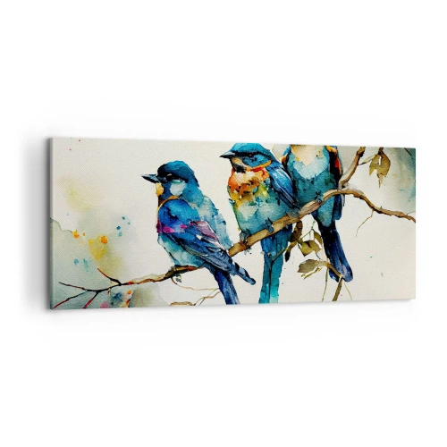 Schilderen op canvas - Is hij boos geworden? - 100x40 cm