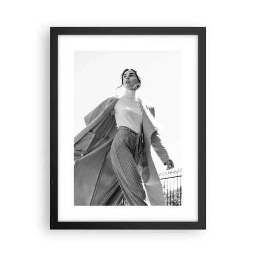 Poster in een zwarte lijst - Ga je mee? - 30x40 cm