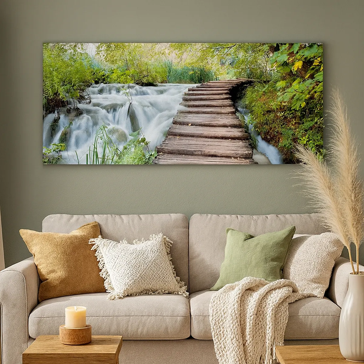 Schilderen op canvas - Geen stilstaand water - 30x30 cm