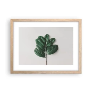 Een poster in een licht eiken lijst - Een tekening van de pure natuur - 40x30 cm