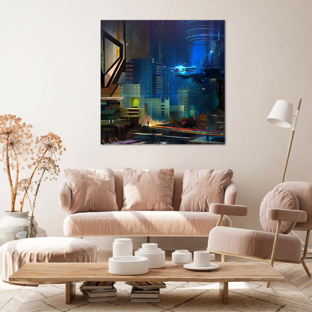 Schilderen op canvas - In de nabije toekomst - 70x70 cm