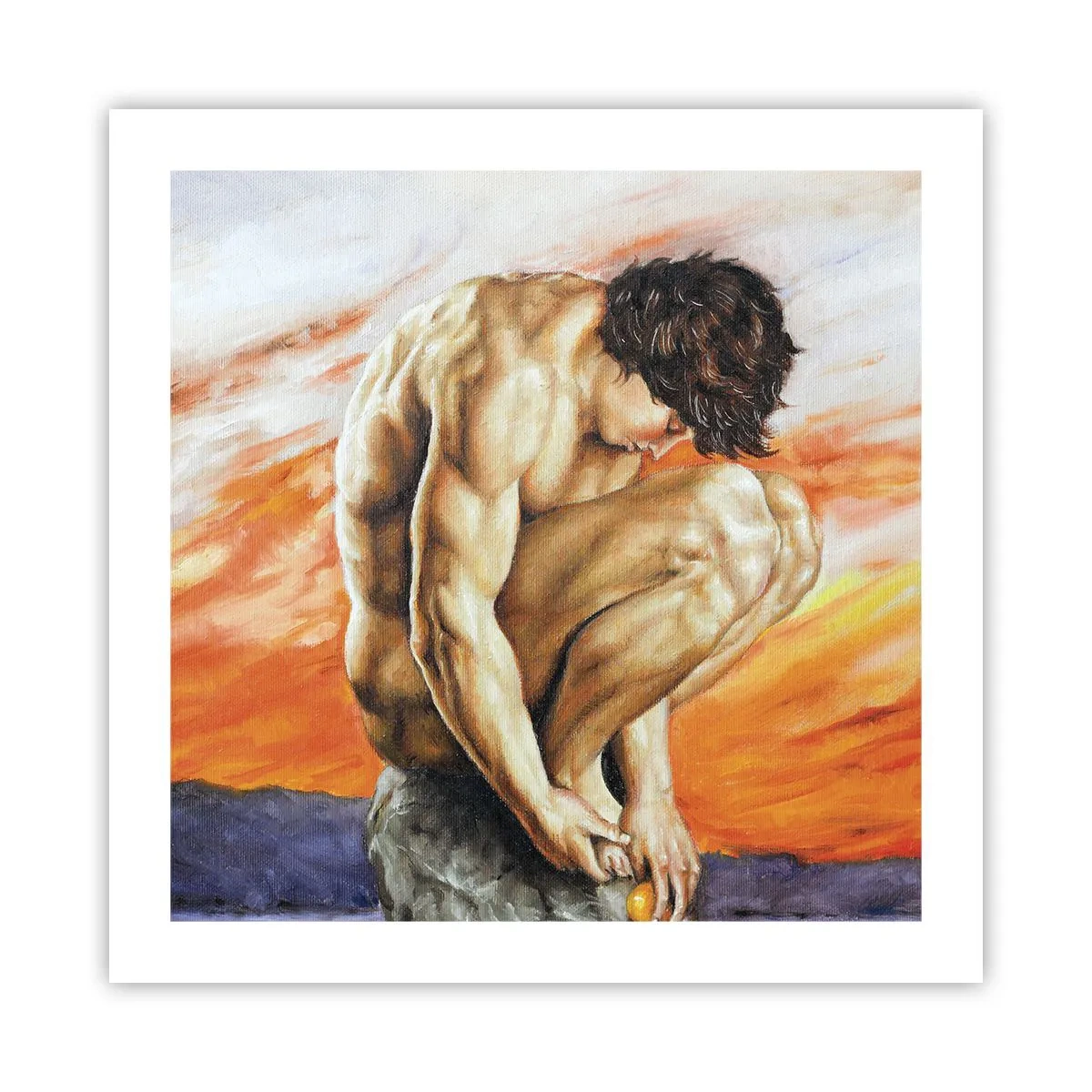 Poster - Ondergedompeld in zichzelf - 50x50 cm