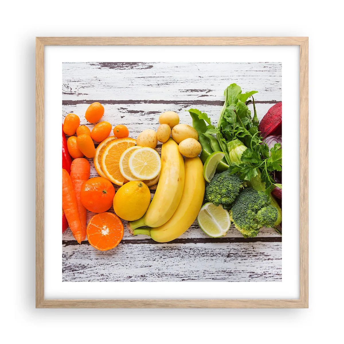 Een poster in een licht eiken lijst - Het is niet genoeg? - 50x50 cm