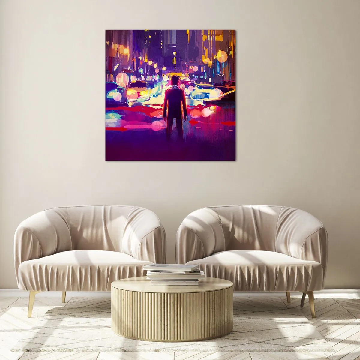 Schilderen op glas - Ondergedompeld in het licht - 40x40 cm