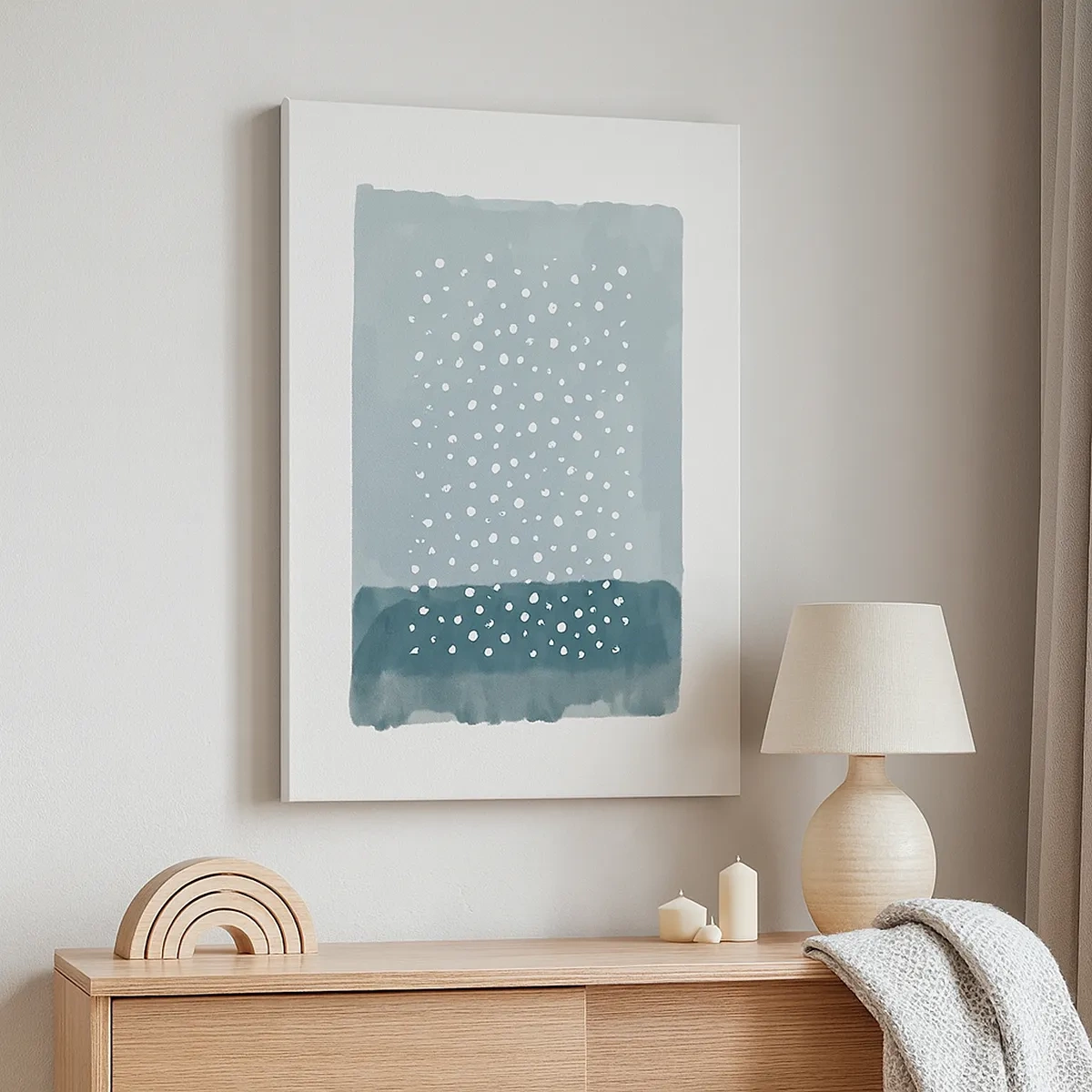 Schilderen op canvas - Gegroeid op blauw - 50x70 cm