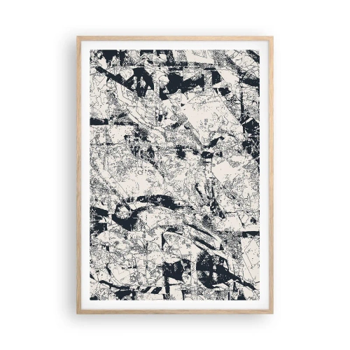 Een poster in een licht eiken lijst - Interpenetratie van tegenstellingen - 70x100 cm