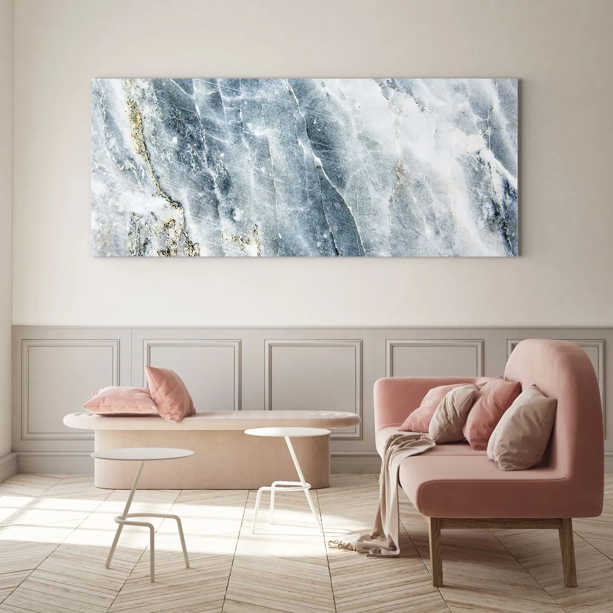 Schilderen op glas - Ijs wereld - 120x50 cm