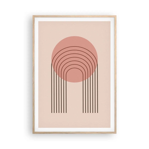 Een poster in een licht eiken lijst - Onweerstaanbare aantrekkingskracht - 70x100 cm