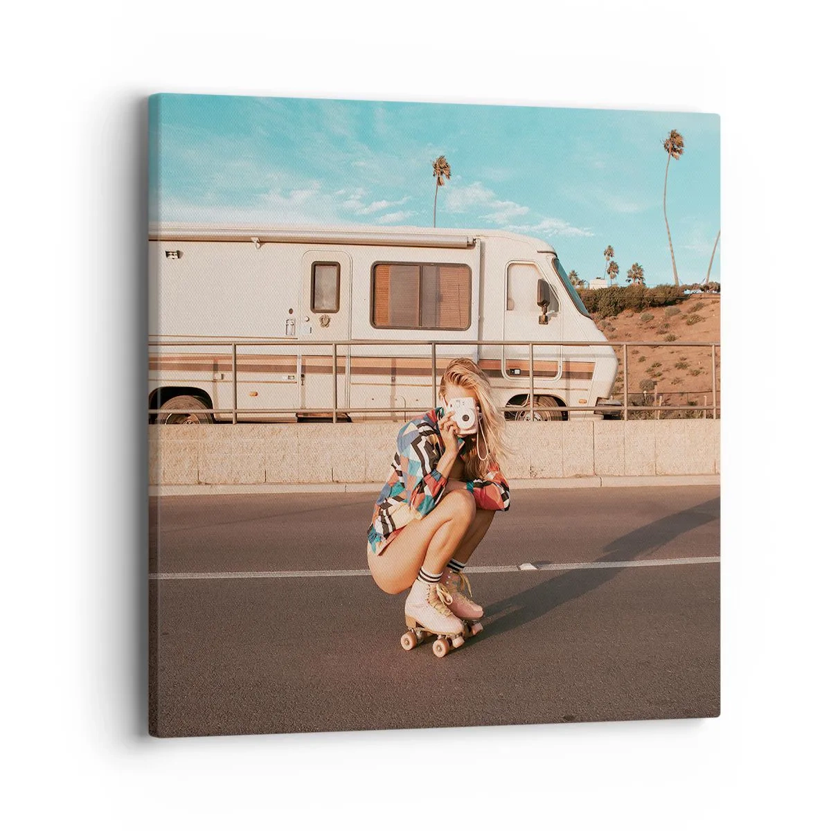 Schilderen op canvas - Lach alsjeblieft! - 40x40 cm