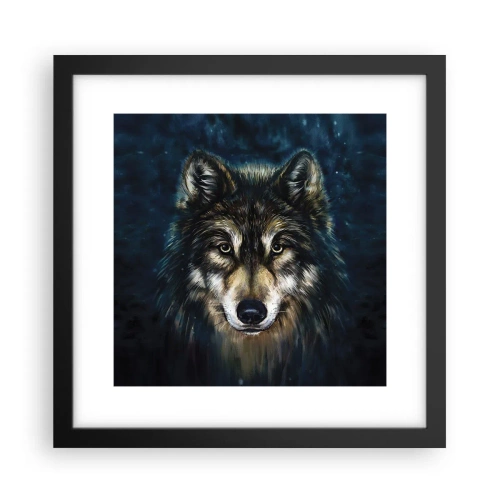 Poster in een zwarte lijst - Alfa? en omega - 30x30 cm