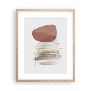 Een poster in een licht eiken lijst - Abstracte zuilengalerij - 40x50 cm