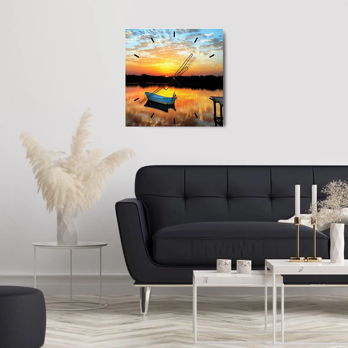 Wandklok - Klok - Kijk, luister, mediteer - 30x30 cm