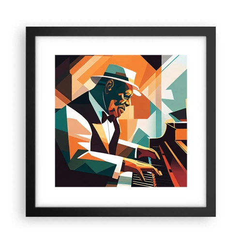Poster in een zwarte lijst - Al die jazz - 30x30 cm