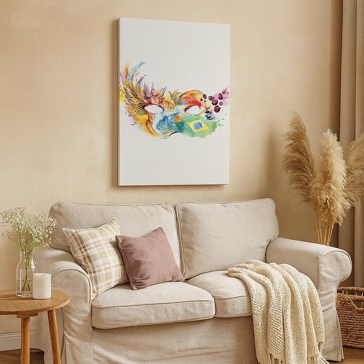 Schilderen op canvas - Brazilië verwelkomt met samba - 50x70 cm