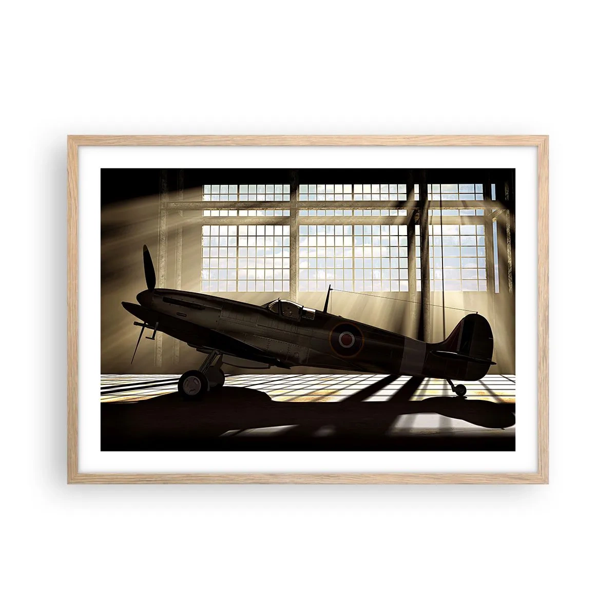 Een poster in een licht eiken lijst - De rust van een krijger - 70x50 cm