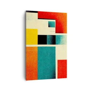 Schilderen op canvas - Geometrische abstractie – goede energie - 80x120 cm