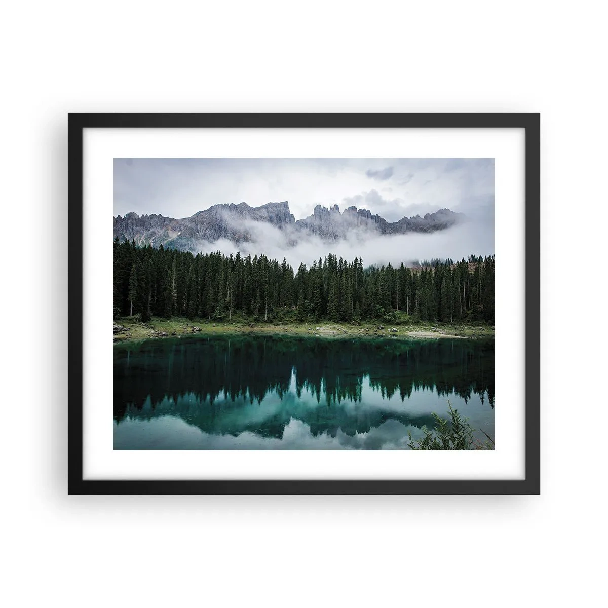 Poster in een zwarte lijst - Stil, stil, laten we het drinkwater niet wakker maken... - 50x40 cm