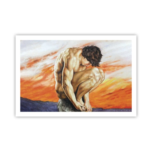 Poster - Ondergedompeld in zichzelf - 91x61 cm