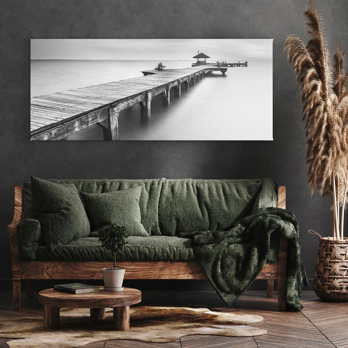 Schilderen op canvas - In de verte - 100x40 cm