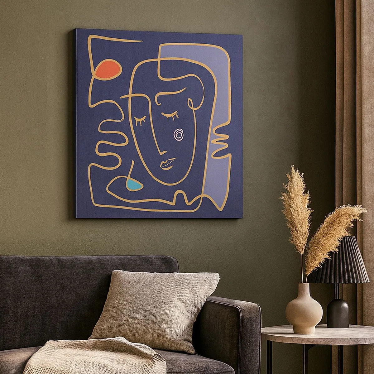 Schilderen op canvas - In nadenken - 30x30 cm