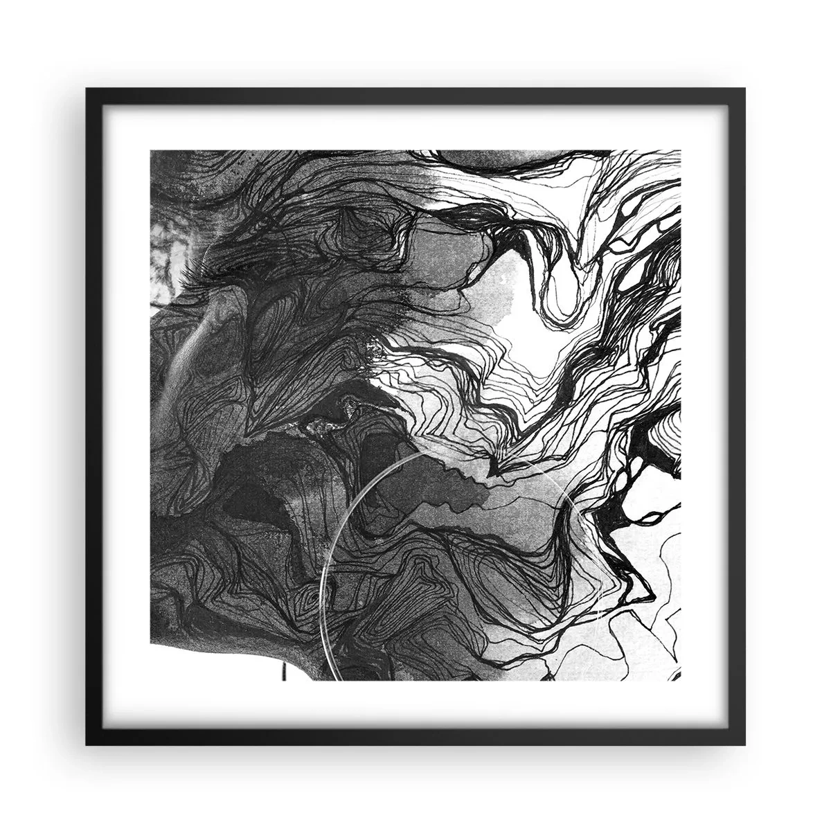 Poster in een zwarte lijst - Verstrikt in dromen - 50x50 cm