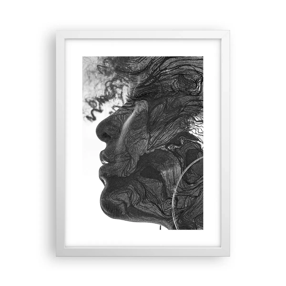 Poster in een witte lijst - Verstrikt in dromen - 30x40 cm
